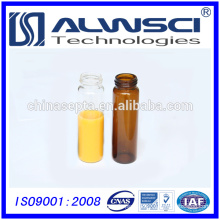 10ML Clear glass storage vial with white Plastic cap HPLC/GC vial